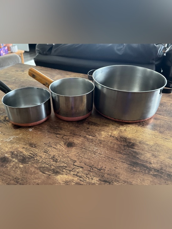 Revere Ware Other - ✨ Vintage Revere Ware Copper Bottom Pot Set 6qt + 1.5qt + 1qt Made in USA 🇺🇸 ✨